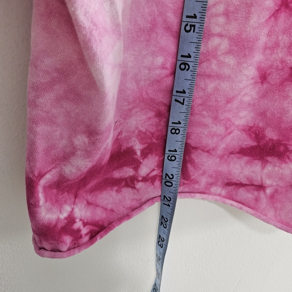Polaroid T-Shirt Unisex Large Pink Tie Dye Logo Crop Multicolored - Picture 5 of 7